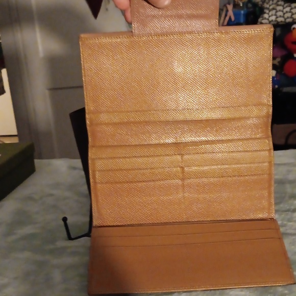 EUC BVLGARI Tan Leather Long Trifold Wallet - Picture 7 of 12